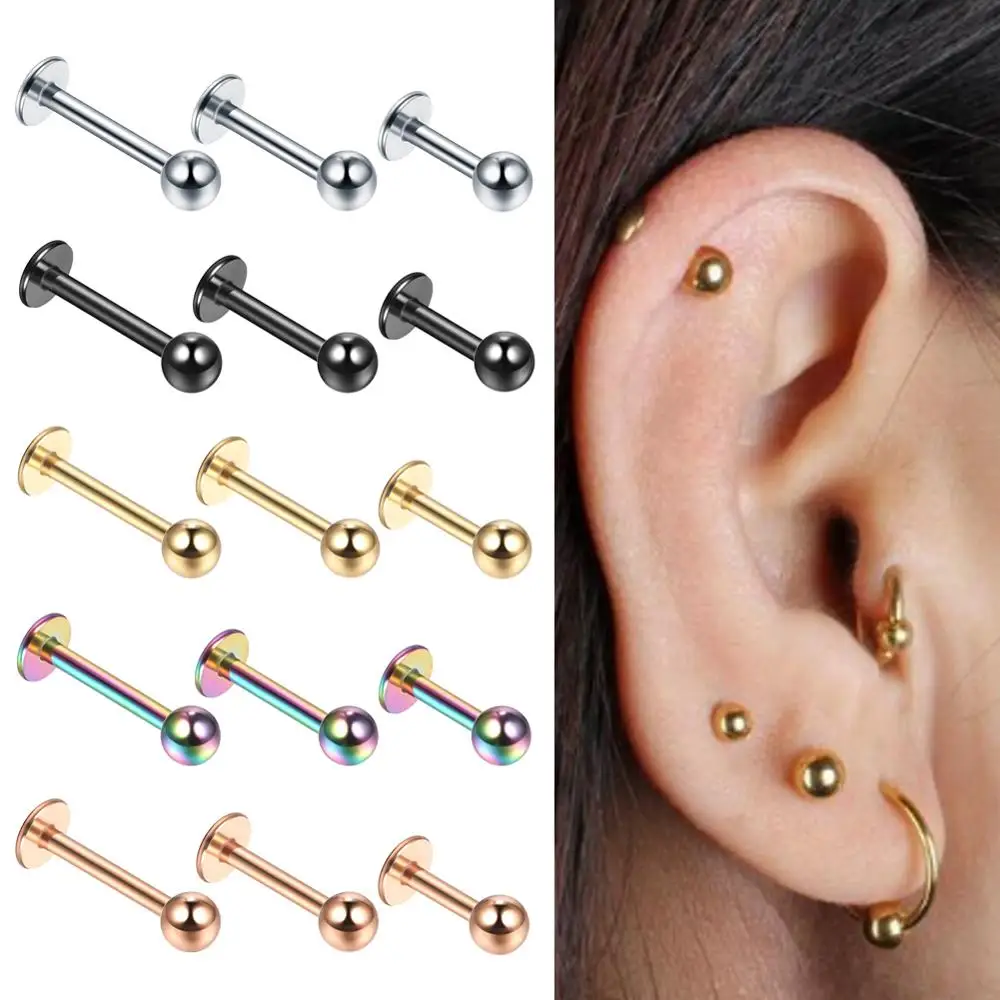10 개/몫 스틸 16G Tragus 헬릭스 바 3mm 볼 Labret 립 바 링 스터드 연골 귀 피어싱 여성 남성을위한 바디 쥬얼리 title=10 개/몫 스틸 16G Tragus 헬릭스 바 3mm 볼 Labret 립 바 링 스터드 연골 귀 피어싱 여성 남성을위한 바디 쥬얼리 