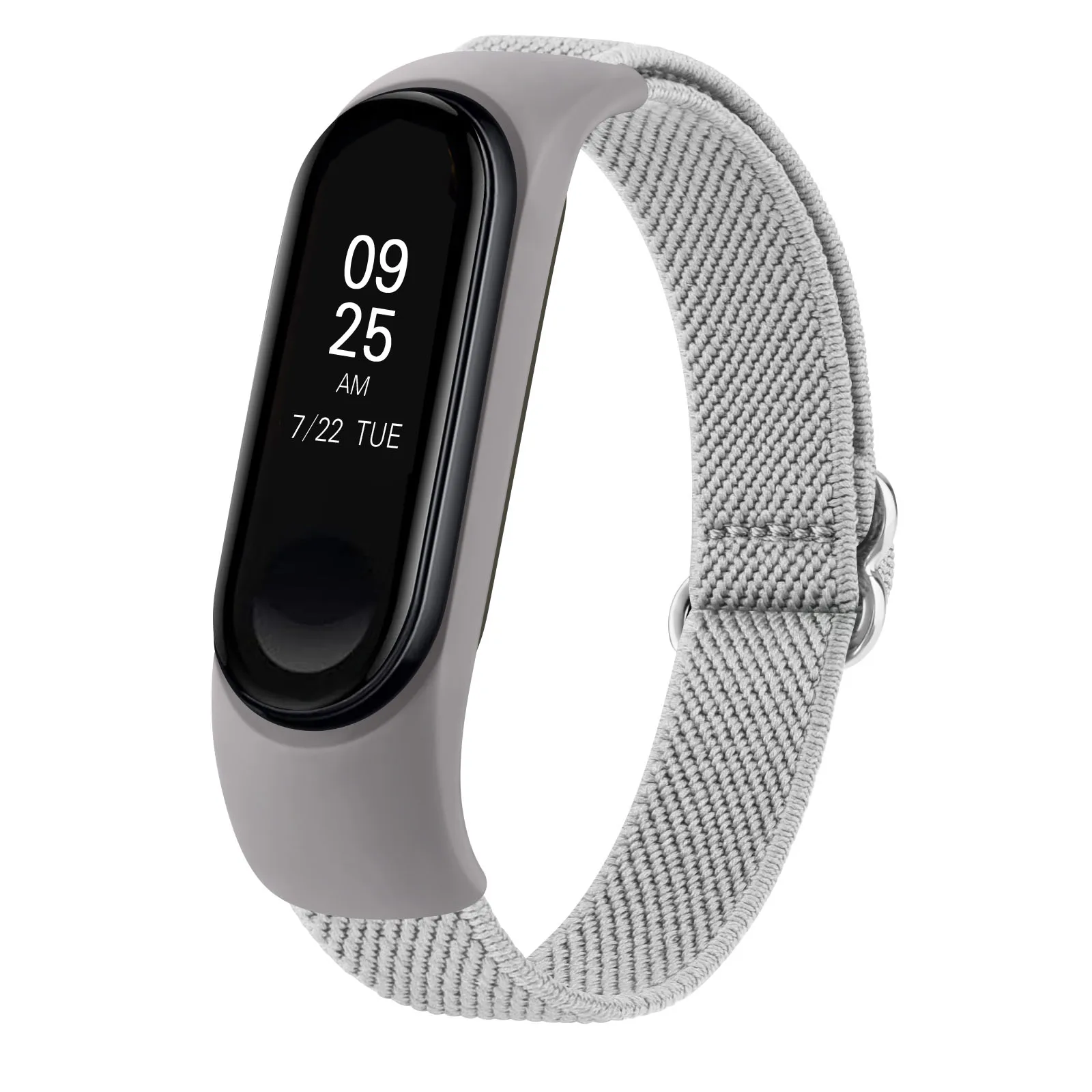 Xiaomi Mi Band 6 5 4 3 밴드 용 탄성 나일론 스트랩 Xiaomi Mi Band 7 4 5 6 스트랩 교체 용 조절 식 손목 밴드 시계 밴드