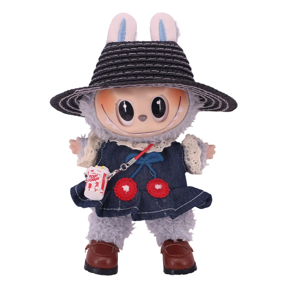 15-17cm Labubu 인형 옷 드레스 헤어 밴드 캔버스 신발 액세서리 Kpop 아이돌 EXO 의류 Labubu 장식 안경, 선물
