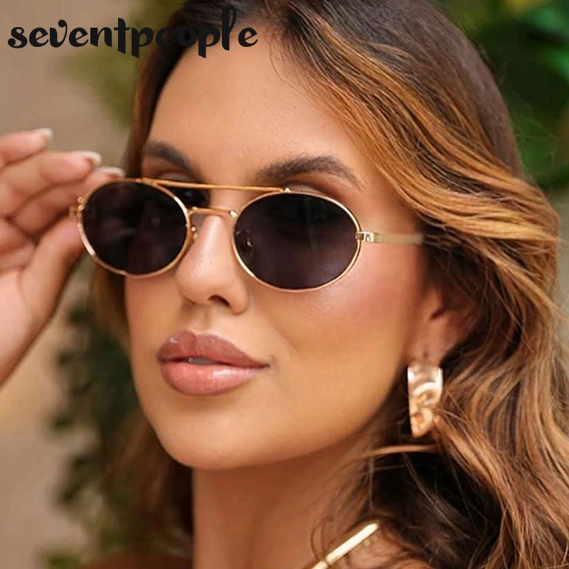 여성용 작은 타원형 금속 프레임 스팀펑크 선글라스, 2025 럭셔리 브랜드, 빈티지 더블 빔 쉐이드, 클래식 라운드 펑크 아이웨어 title=여성용 작은 타원형 금속 프레임 스팀펑크 선글라스, 2025 럭셔리 브랜드, 빈티지 더블 빔 쉐이드, 클래식 라운드 펑크 아이웨어 