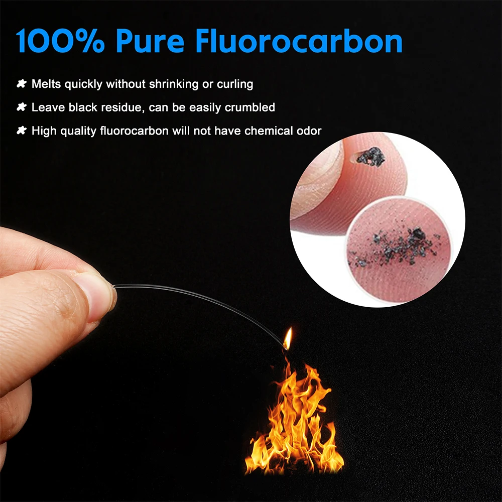 10Pcs Fluorocaron 낚시 리더 20LB-50LB 회전 및 스냅이있는 Fluorocarbon 와이어 리더 라인 태클 미끼 장비 또는 후크 연결