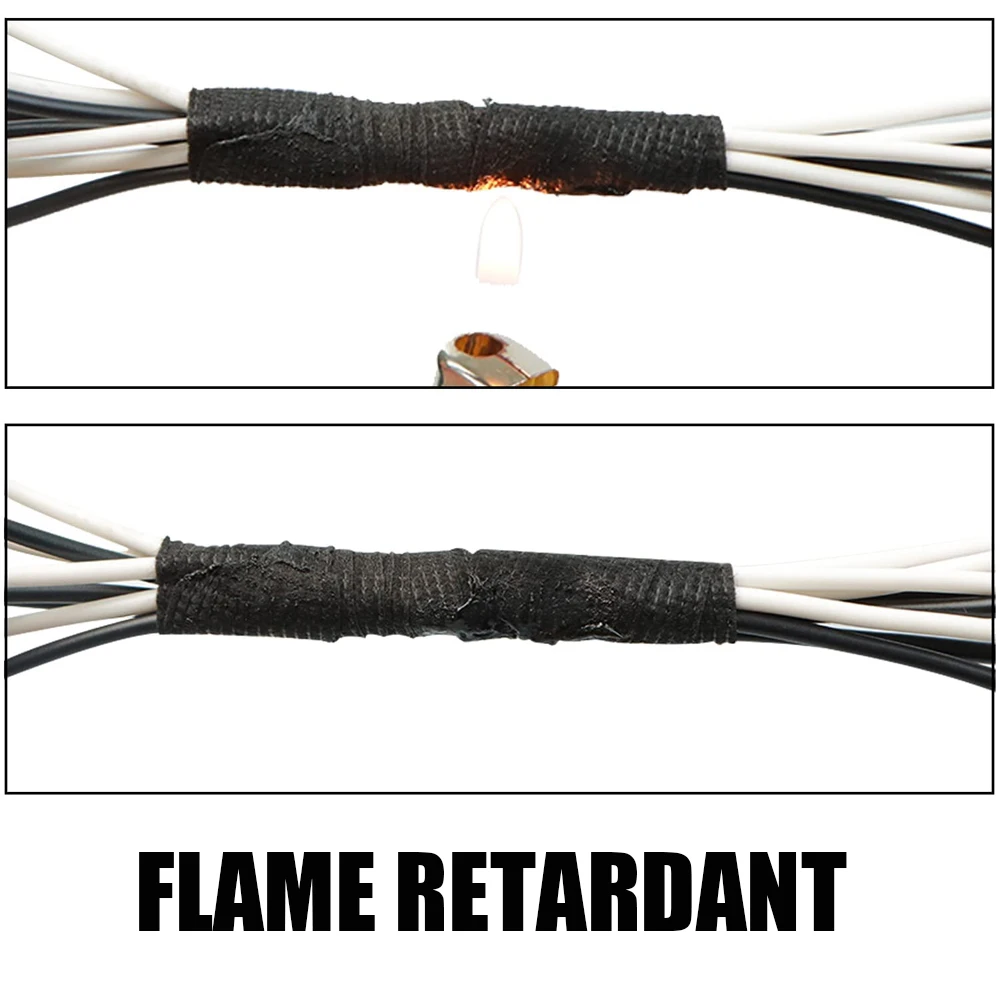 1-4pcs 15/25M 고온 와이어 하네스 포장 테이프 자기 접착 자동차 배선 하네스 자동차 소음 댐핑을위한 패브릭 테이프