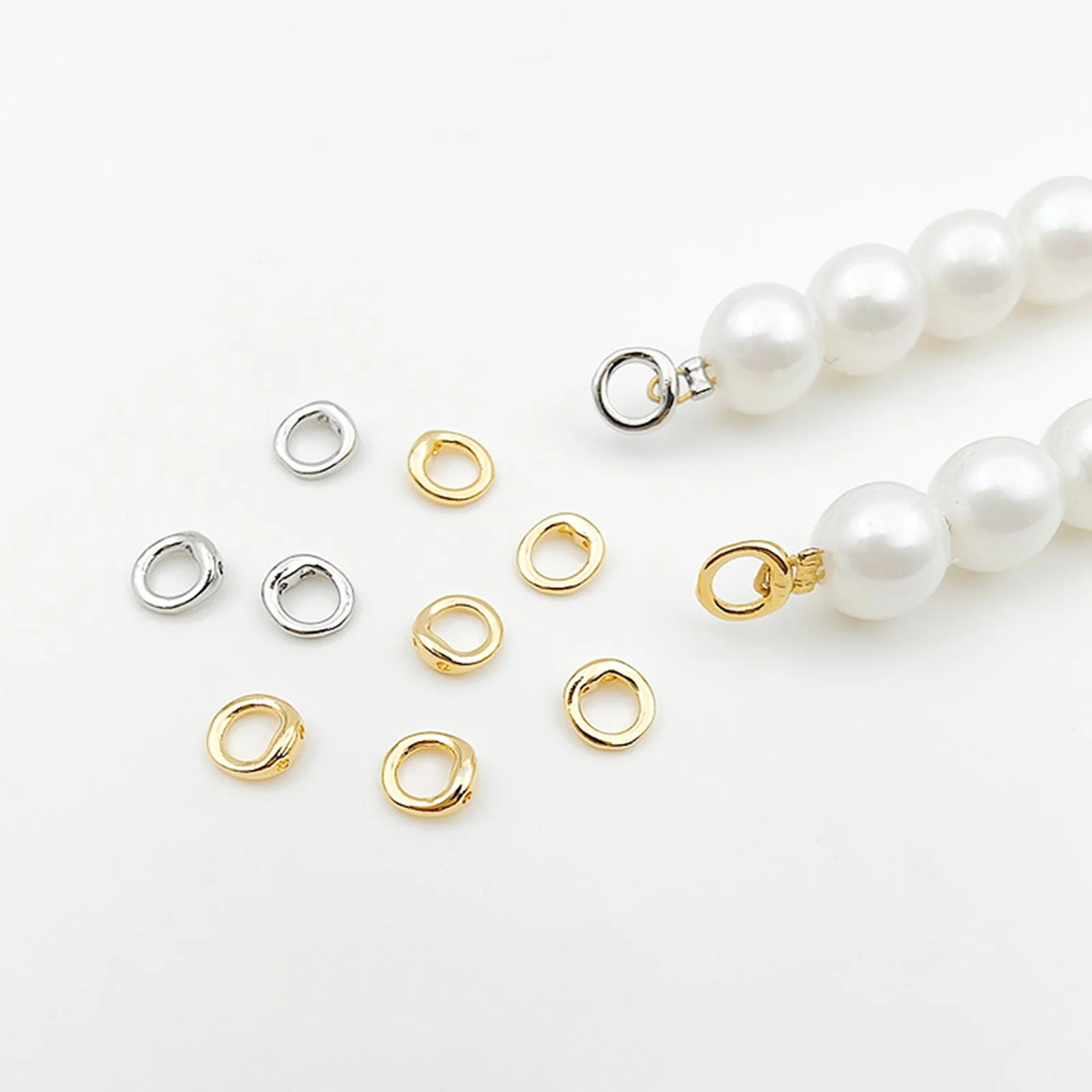 10pcs 황동 끝 구슬 팁 더블 구멍 커넥터 반지 목걸이 팔찌 쥬얼리에 대 한 엔드 캡 액세서리 5.5mm 직경 만들기. title=10pcs 황동 끝 구슬 팁 더블 구멍 커넥터 반지 목걸이 팔찌 쥬얼리에 대 한 엔드 캡 액세서리 5.5mm 직경 만들기. 