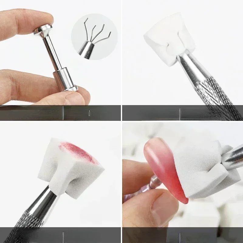 50/100Pc 네일 아트 스펀지 그라디언트 스탬퍼 도구 젤 폴란드어 컬러 그라디언트 브러시 글리터 파우더 도트 펜 매니큐어 액세서리