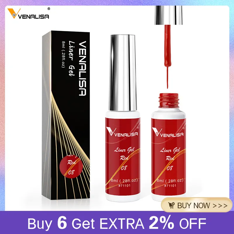 Venalisa 라이너 젤 8ml 프랑스어 네일 젤 폴란드어 UV LED 페인팅 젤 네일 아트 디자인 화려한 반짝이 컬러 DIY 드로잉 폴란드어 title=Venalisa 라이너 젤 8ml 프랑스어 네일 젤 폴란드어 UV LED 페인팅 젤 네일 아트 디자인 화려한 반짝이 컬러 DIY 드로잉 폴란드어 