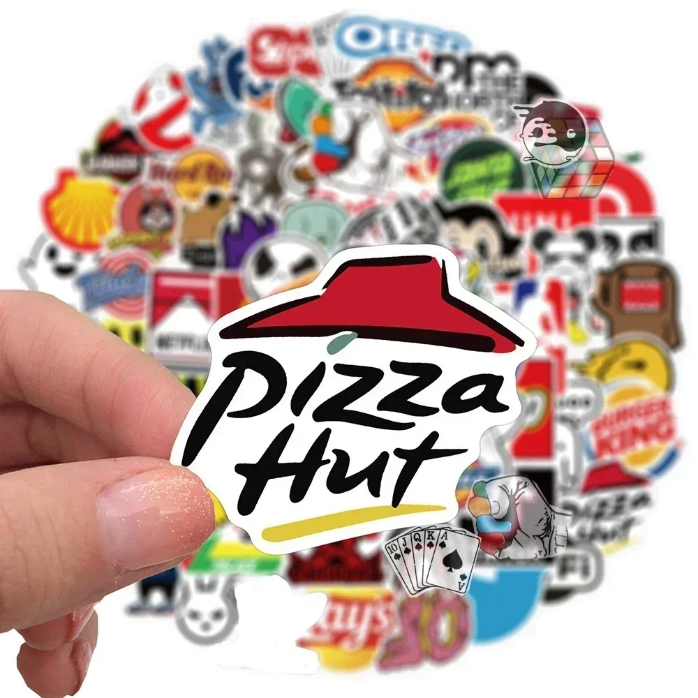10/30/51/103Pcs 멋진 패션 브랜드 로고 스티커 DIY 스케이트 보드 노트북 수하물 자전거 오토바이 전화 자동차 스티커 데칼 어린이 장난감