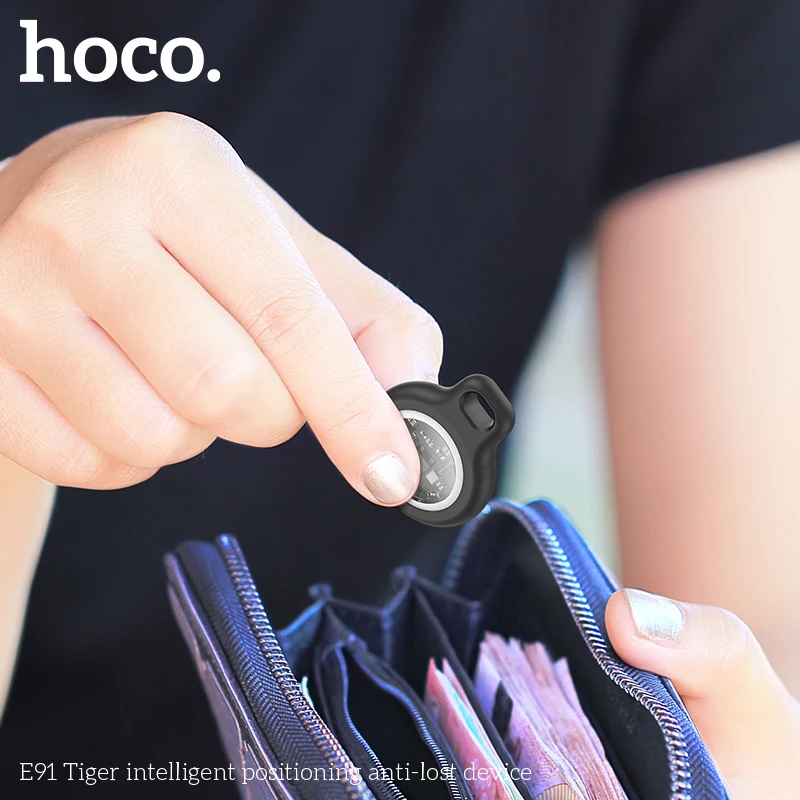HOCO E91 스마트 에어태그 GPS 포지셔닝 애완동물 분실 방지 장치(아이폰용 케이스 포함) 내 키체인 찾기 어린이 추적기 파인더 로케이터
