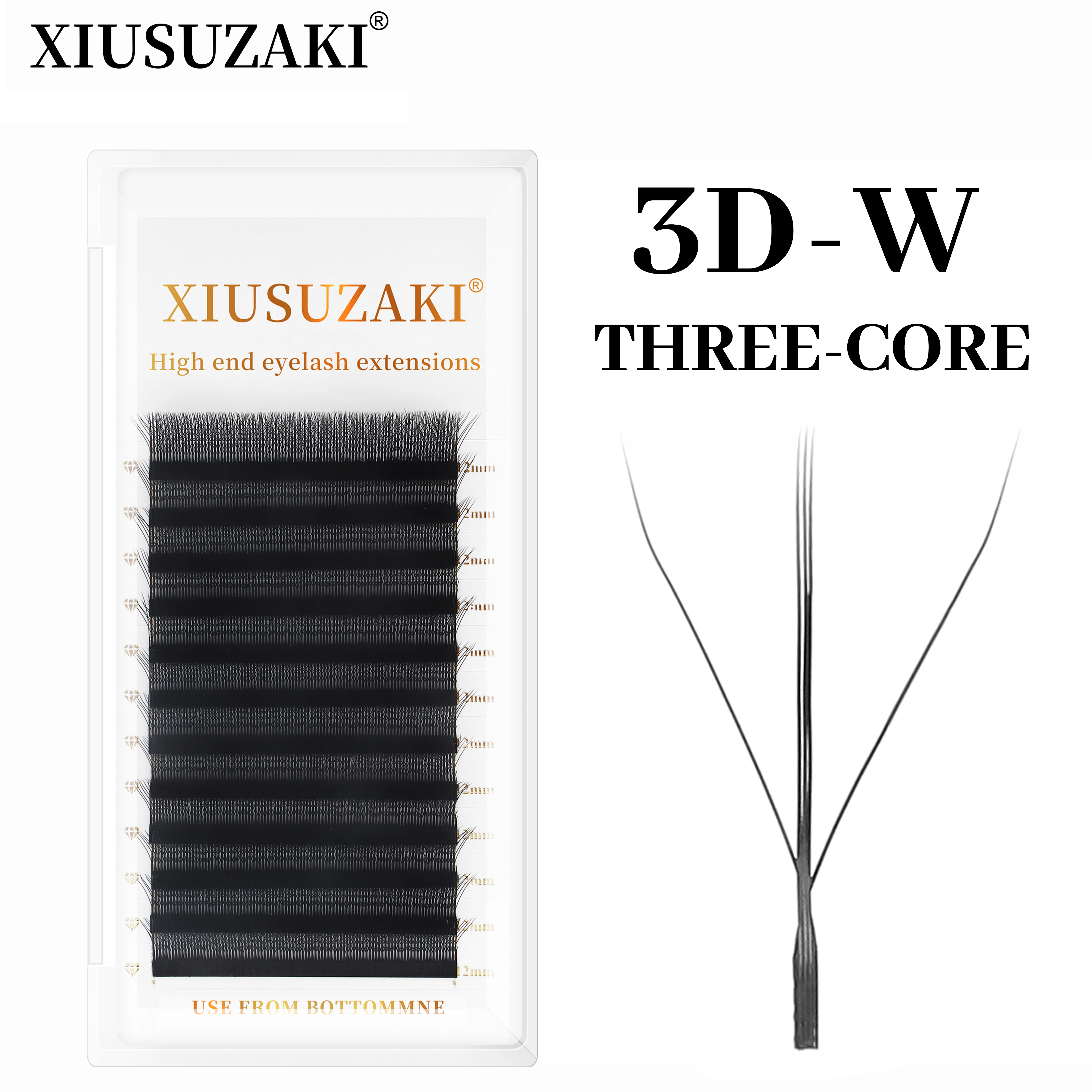 XIUSUZAKI 3D W 3코어 트리플 팁 속눈썹 W 모양 속눈썹 연장 블리스 터 자연 미리 만들어진 팬 더블 2코어 속눈썹 title=XIUSUZAKI 3D W 3코어 트리플 팁 속눈썹 W 모양 속눈썹 연장 블리스 터 자연 미리 만들어진 팬 더블 2코어 속눈썹