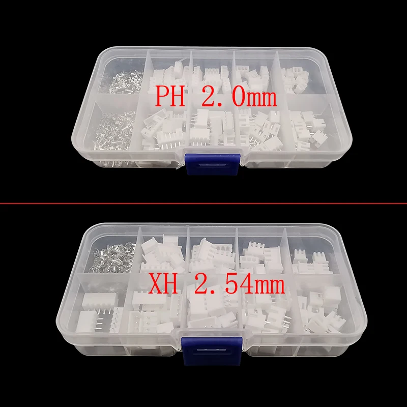 230 개/상자 JST PH 2.0mm / XH 2.54mm 피치 터미널 키트 2/3/4/5 핀 Male Female 플러그 플라스틱 하우징 헤더 압착 와이어 커넥터 title=230 개/상자 JST PH 2.0mm / XH 2.54mm 피치 터미널 키트 2/3/4/5 핀 Male Female 플러그 플라스틱 하우징 헤더 압착 와이어 커넥터