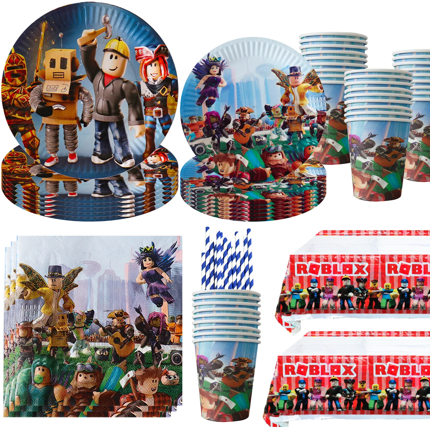 뜨거운 Roblox 생일 파티 장식 게임 풍선 어린이를위한 일회용 식기 배경 소년 파티 용품 베이비 샤워 장난감 선물 title=뜨거운 Roblox 생일 파티 장식 게임 풍선 어린이를위한 일회용 식기 배경 소년 파티 용품 베이비 샤워 장난감 선물