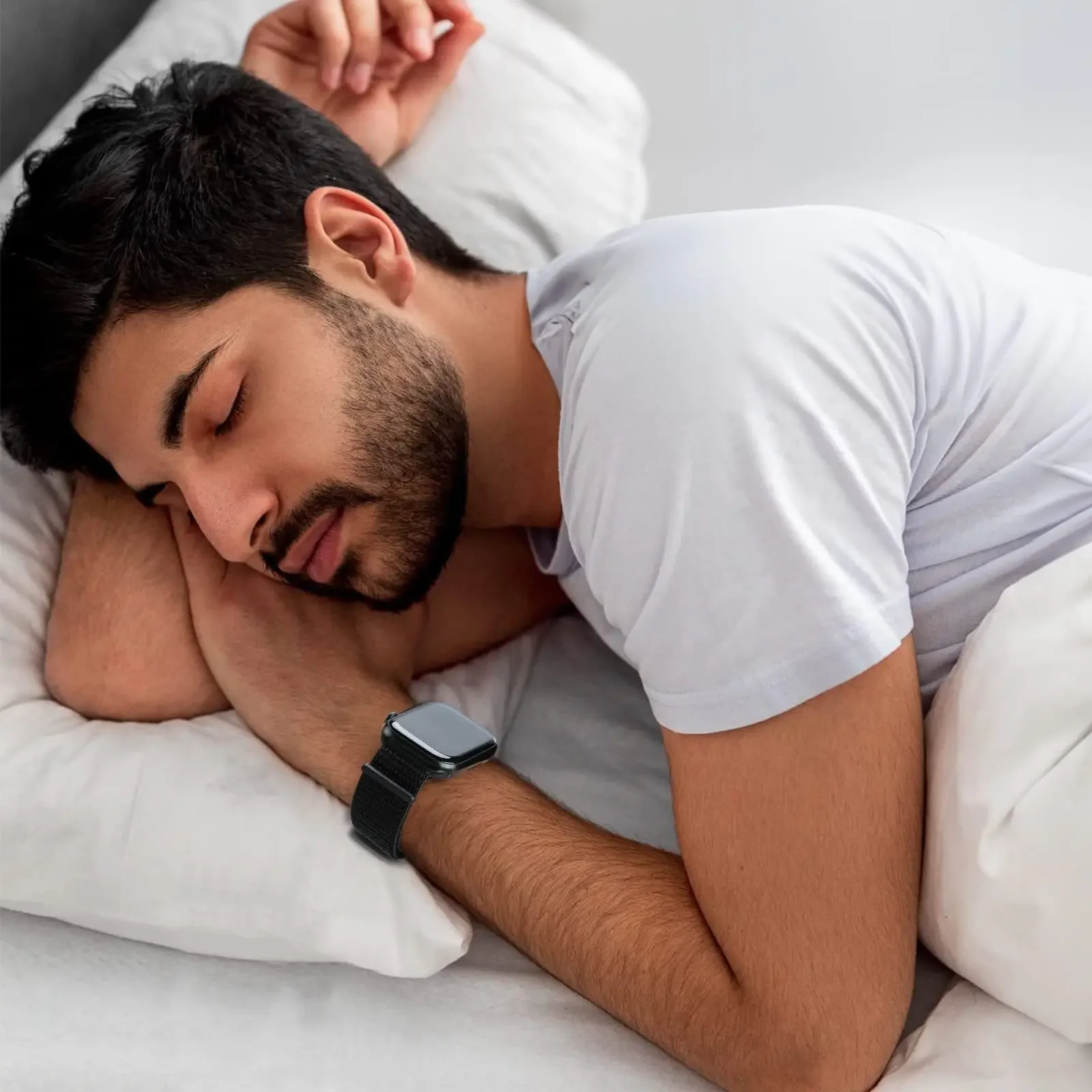 애플 워치 밴드용 나일론 루프 스트랩, 스마트 벨트 팔찌, 아이워치 울트라 49mm, 8, 7, 6, SE, 5/4, 46mm, 40mm, 44mm, 45mm, 42mm, 41mm, 38mm