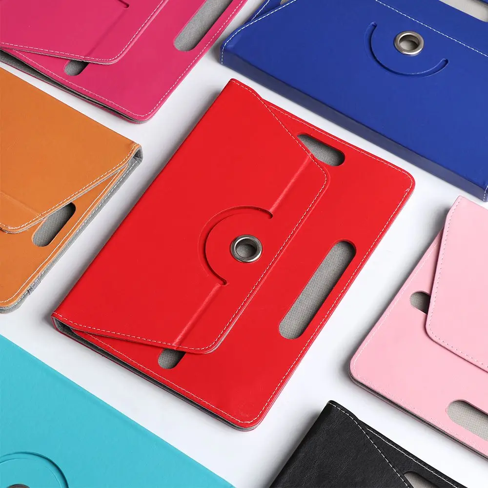 360 도 회전 범용 태블릿 케이스, PU 가죽 커버, 삼성 갤럭시 탭 7 8 9 10.1 인치 안드로이드 태블릿 PC용