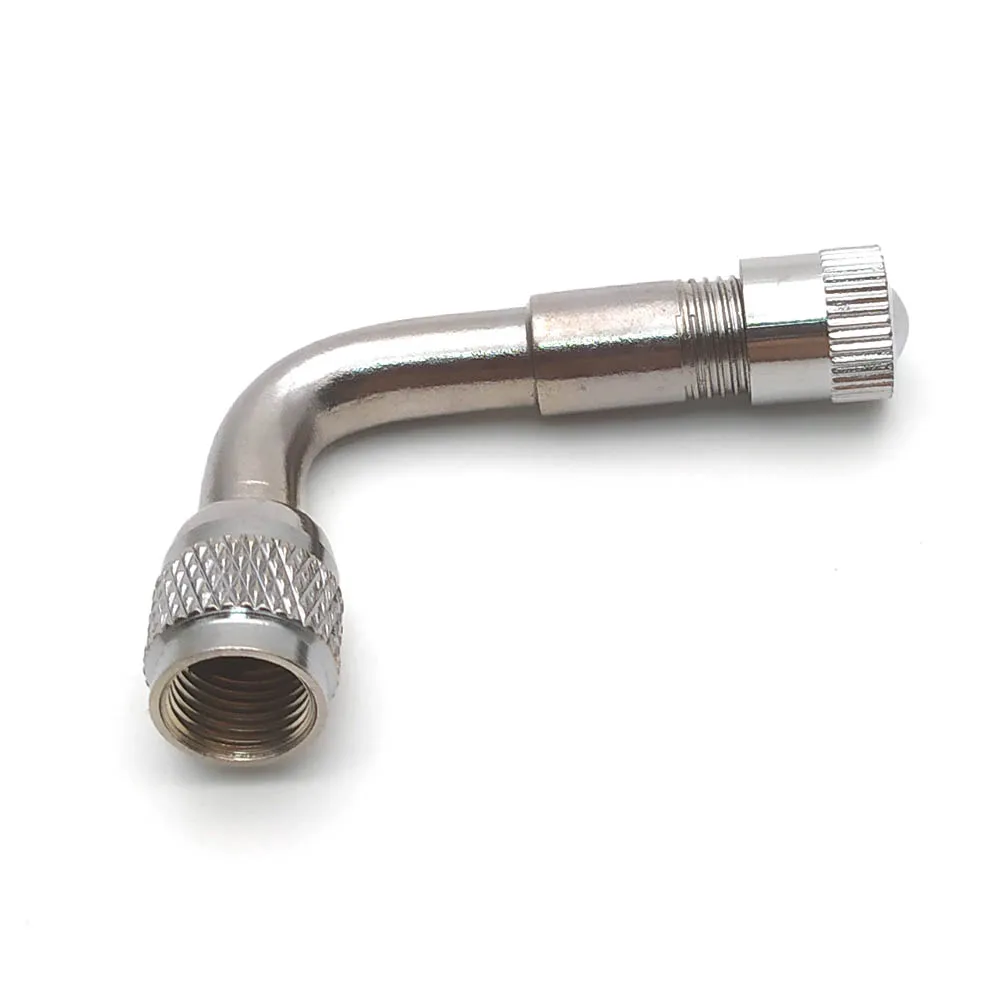 90도 오토바이 각도 구부러진 밸브 어댑터 타이어 튜브 구리 실버 밸브 확장 어댑터 트럭 자동차 모토 자전거 Accessorie