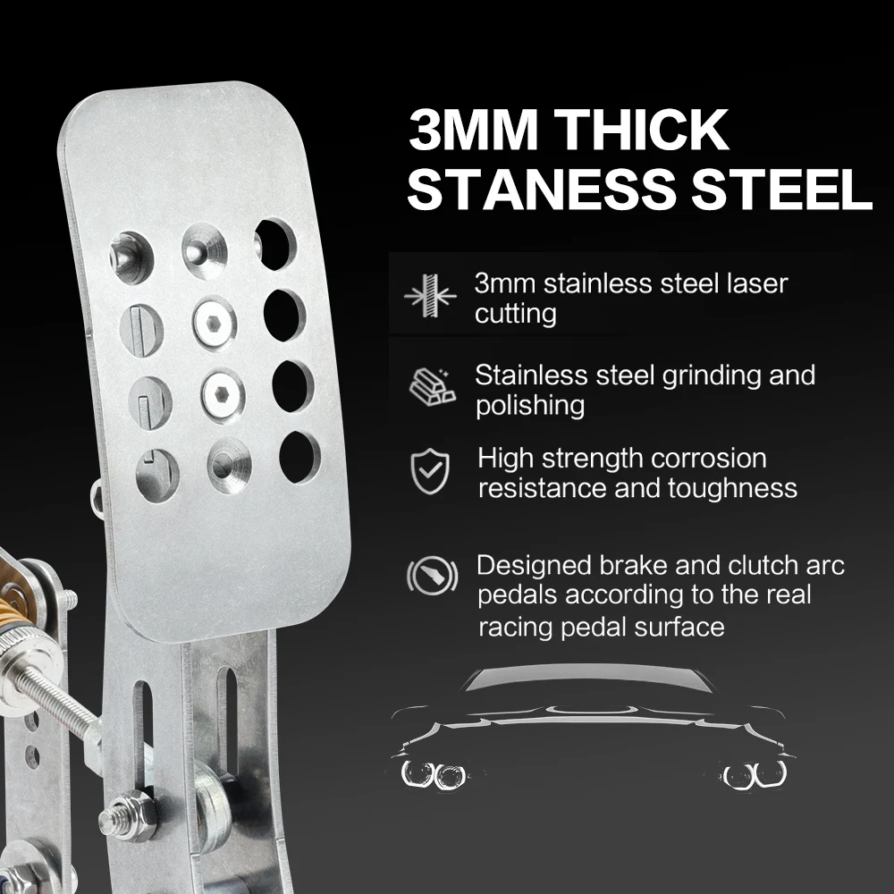 SIMJACK UT 페달 Sim 레이싱 페달 PC 레이싱 시뮬레이터 압력 센서 로드셀 HE 유압 페달