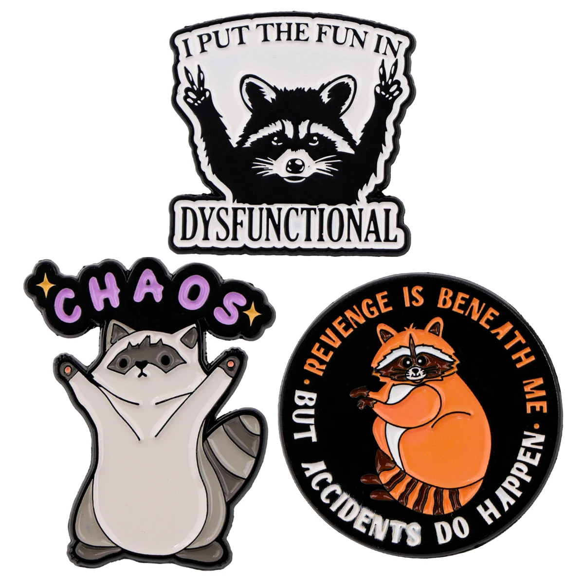 귀여운 너구리 에나멜 핀 재미 있은 따옴표 여성을위한 브로치 배낭에 옷깃 핀 배지 의상 액세서리 동물 쥬얼리 선물