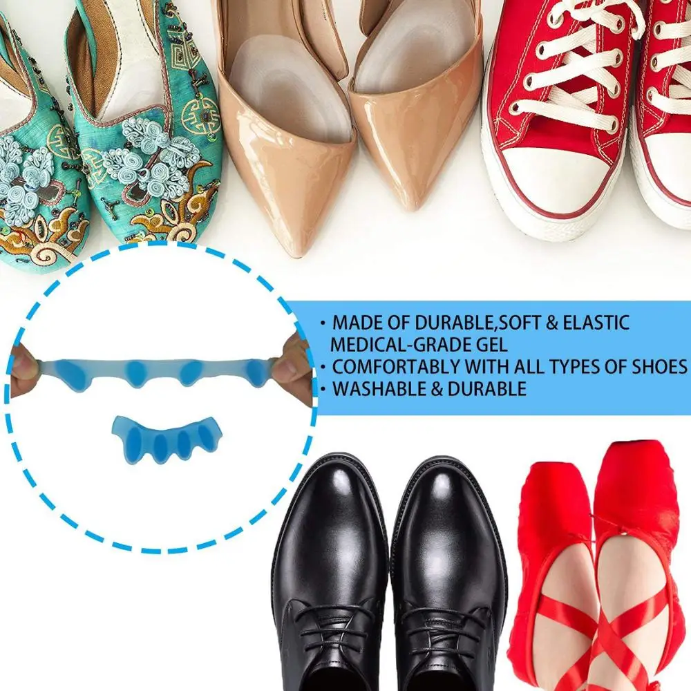 2pcs = 1pair 새로운 보호 발가락 분리기 적합 Bunion 교정기 소재 소프트 젤 Straightener 스페이서 스트레처 케어 도구