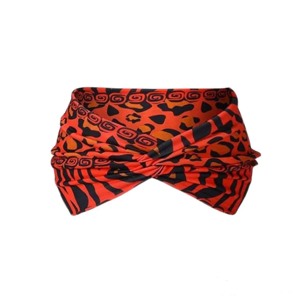 고강도 보헤미안 요가 스포츠 머리띠 아프리카 스타일 머리띠 확대