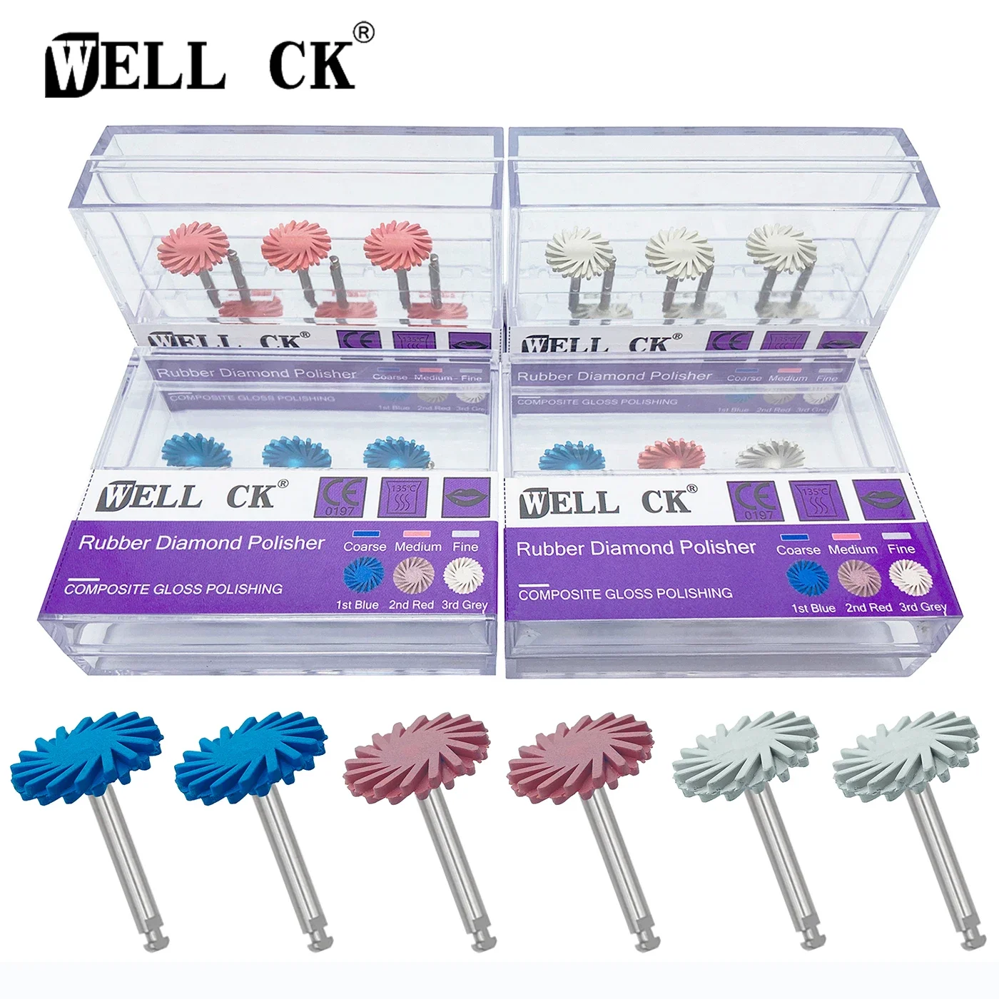 WellCK 6 개/대 치과 고무 폴리 셔 복합 수지 연마 다이아몬드 시스템 RA 디스크 키트 14mm 휠 나선형 플렉스 브러시 Burs title=WellCK 6 개/대 치과 고무 폴리 셔 복합 수지 연마 다이아몬드 시스템 RA 디스크 키트 14mm 휠 나선형 플렉스 브러시 Burs 