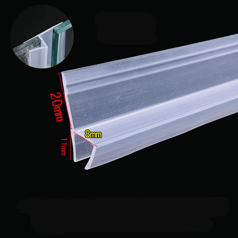 6 8 10 12mm 유리 씰 프레임리스 샤워 욕실 도어 창 발코니 스크린 씰링 스트립 Weatherstrip Draft Stopper Big h