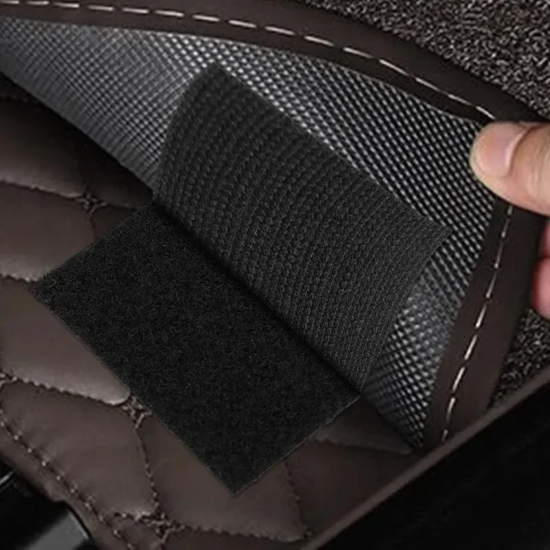 자동차 카펫 패드 자동 접착 벨크로 테이프 대시 보드 패드 바느질 양면 고정 스티커 고정 패치 바닥 매트 DIY 예술