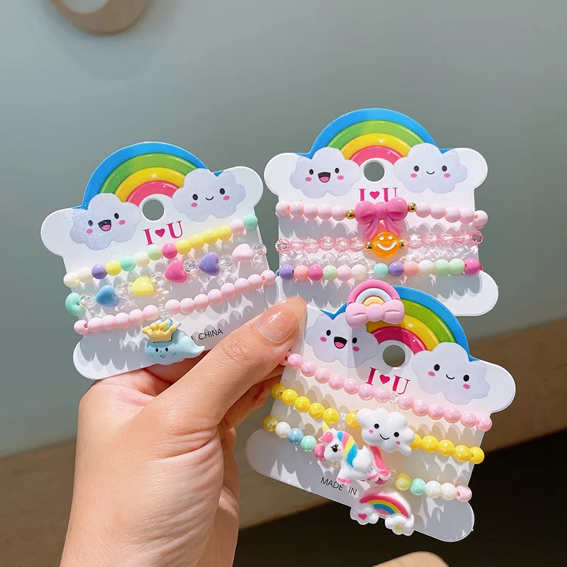 3Pcs Qute 다채로운 수지 팔찌 어린 소녀 팔찌 키트 어린이 패션 매력 팔찌 키즈 쥬얼리 파티 액세서리 title=3Pcs Qute 다채로운 수지 팔찌 어린 소녀 팔찌 키트 어린이 패션 매력 팔찌 키즈 쥬얼리 파티 액세서리 