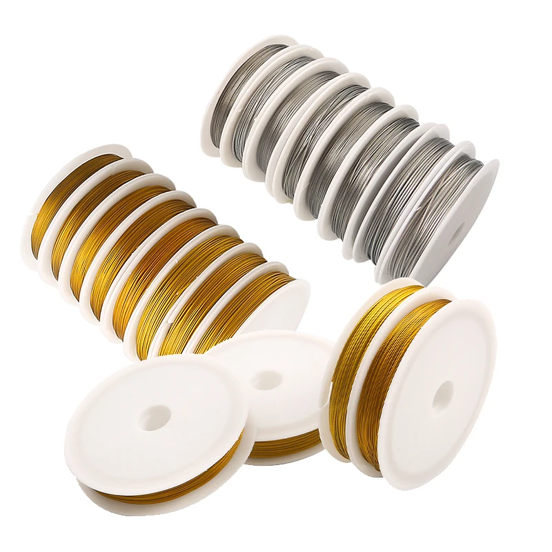 강력한 스테인리스 스틸 라인 와이어 비딩 코드, 스트링 공예 베일링 조각 와이어, 쥬얼리 제작 DIY 수공예품, 0.3-1mm