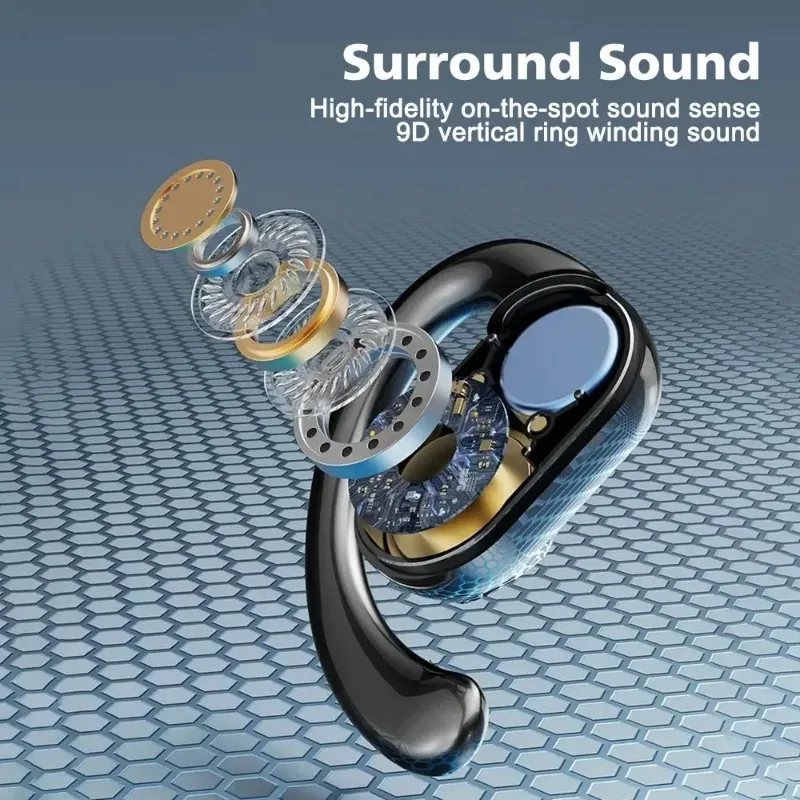 X91 OWS 귀고리 이어폰 Bluetooth 5.3 낮은 대기 시간 게임용 스포츠 헤드셋 HiFi 스테레오 소음 감소 이어 버드