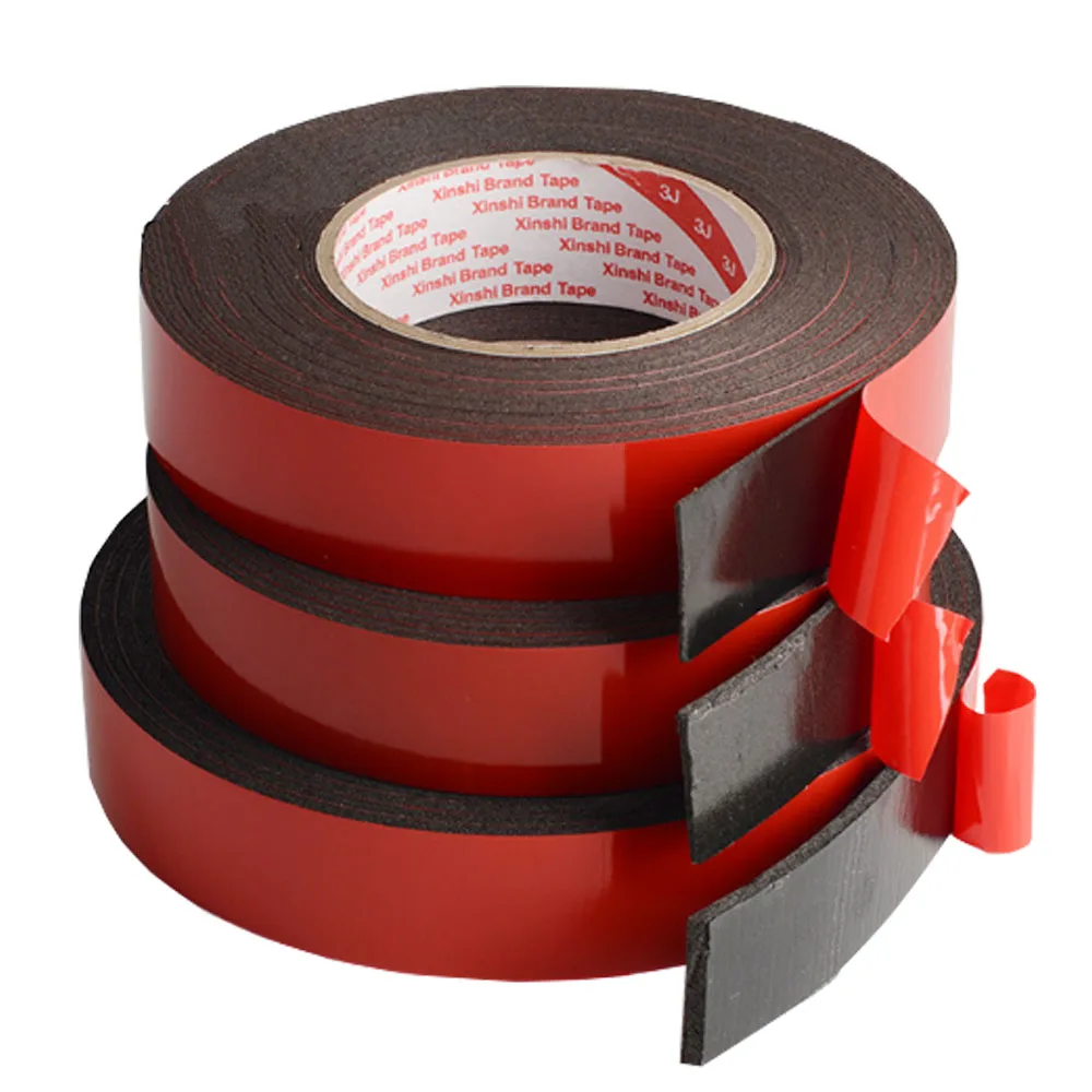 1 PC 1mm-2mm-3mm 두께 강력한 양면 접착 폼 테이프 10mm-50mm 장착 고정 패드 끈적임