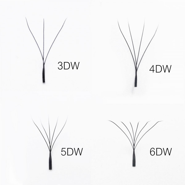 Soft W 3D Fast Lashes SupMacio 기성 속눈썹 번들 3D 클로버 속눈썹 Cilio 3 D Maqueagem Profissional Rzesy Sztuczne