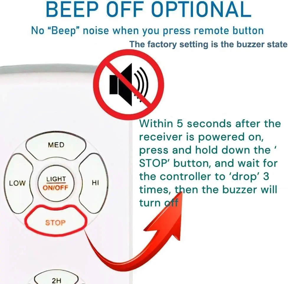 QIACHIP 범용 천장 팬 램프 원격 제어 키트 AC 110-240V 타이밍 제어 스위치 조정 풍속 송신기 수신기