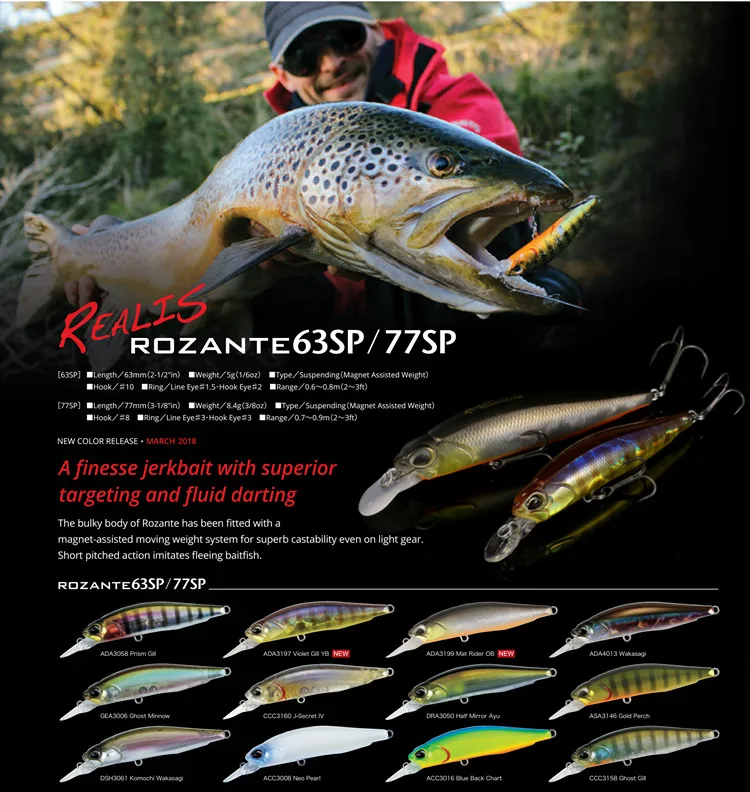 2023 새로운 77mm / 63mm 낚시 미끼 싱킹 미노우 저크베이트 하드 미끼 낚시 워블러 베이스 크랭크베이트 송어 미끼 코킹 입 미끼