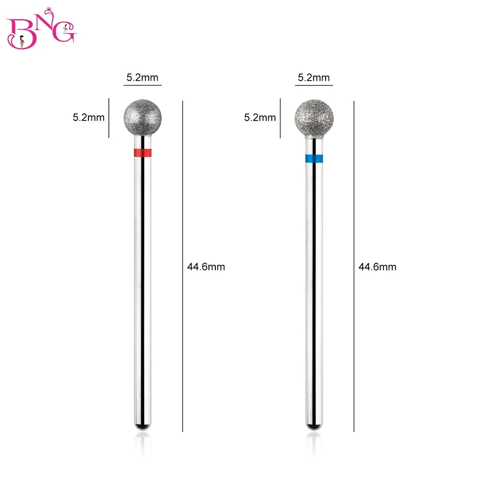 BNG 볼 모양 큐티클 클린 네일 드릴 비트, 전문 안전 다이아몬드 네일 비트, 큐티클 각질용 네일 클리너, 3/32 인치
