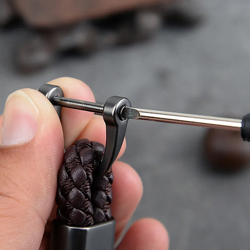 새로운 새로운 손으로 짠 가죽 자동차 열쇠 고리 남자 여자 로프 열쇠 고리 허리 열쇠 고리 매력 헤이 홀더 선물 쥬얼리 k2098