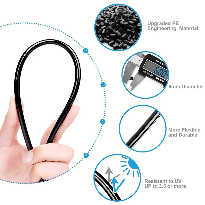 DIY 야외 분무기 정원 분무기 미스트 냉각 시스템 33FT 미스트 라인 파티오 테라스 온실 용 12 황동 미스트 노즐