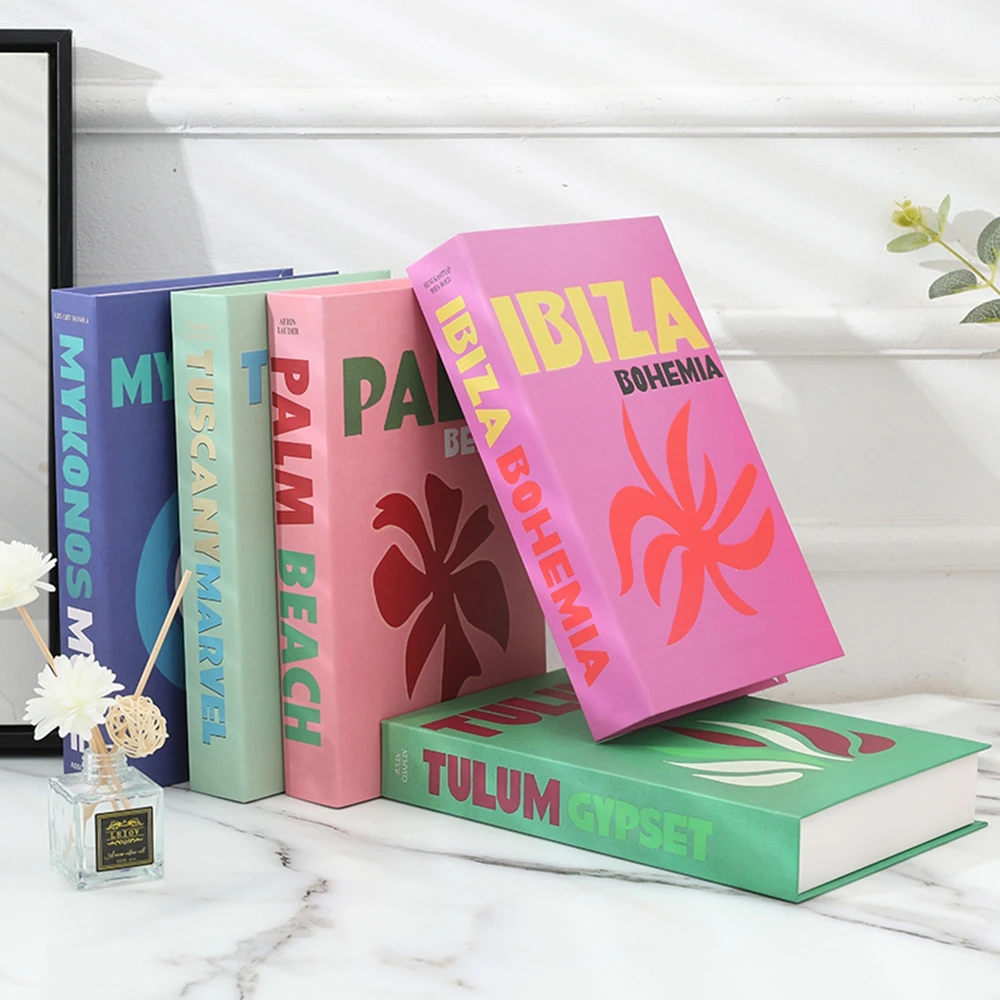 여행 시리즈 가짜 책 장식 커피 테이블 장식 거실 패션 소품 책 홈 인테리어 모델 룸 IBIZA CAPRI