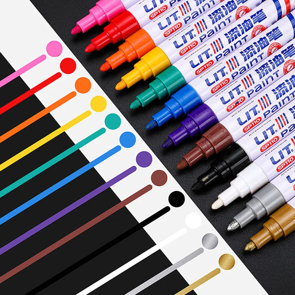 자동차 페인트 스크래치 수리 펜 자동차 코트 흠집 터치 업 리무버 타이어 유성 마크 펜 방수 페인트 연필 자동차 액세서리