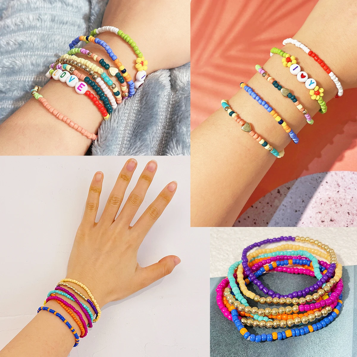 2/3/4mm 고품질 내마모 균일한 솔리드 컬러 유리 쌀 구슬 - 수제 DIY 주얼리 제작용 (팔찌/목걸이)