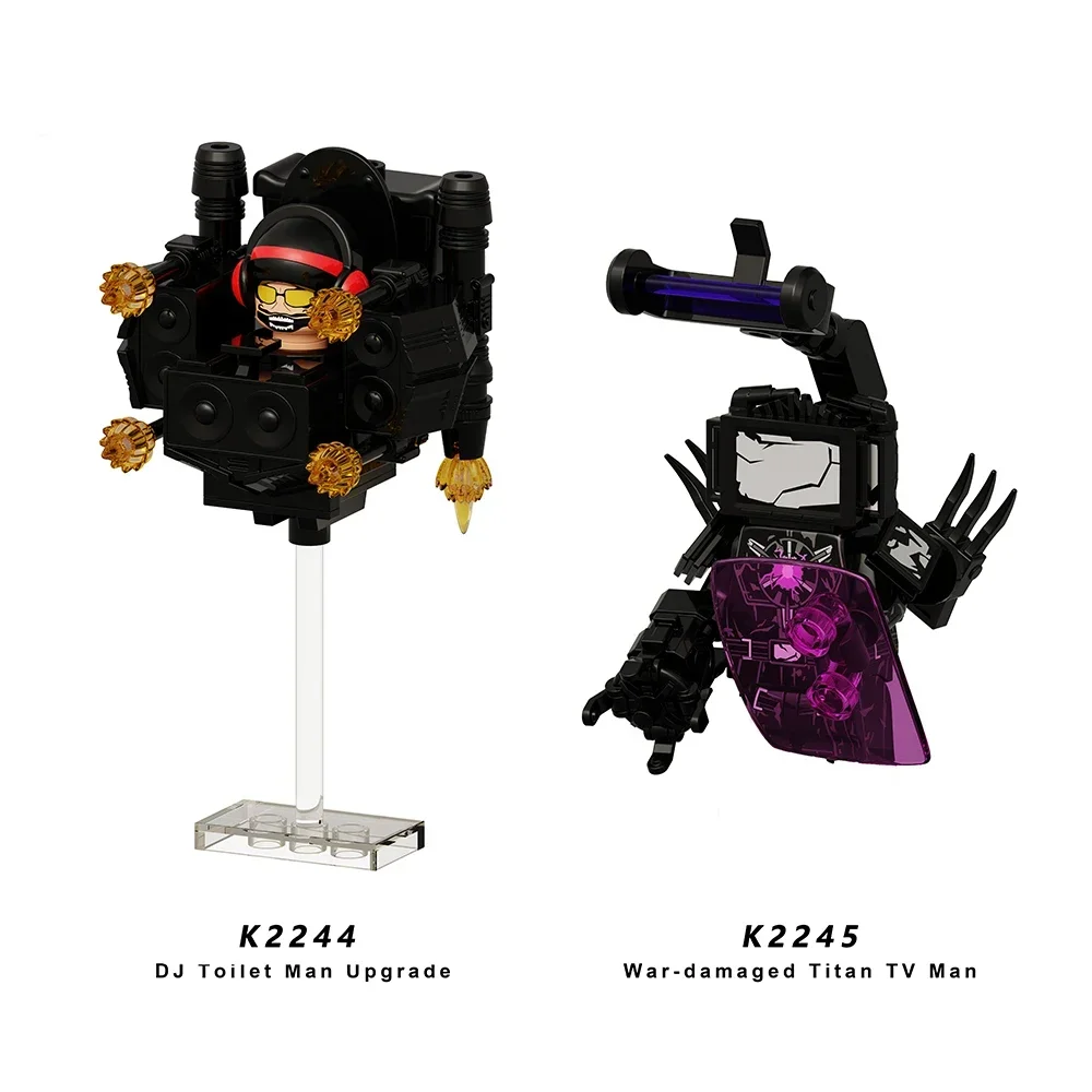 2025 Skibidi 화장실 남자 애니메이션 만화 벽돌 인형 카메라맨 스피커맨 TV 남자 미니 액션 벽돌 장난감 피규어 빌딩 블록