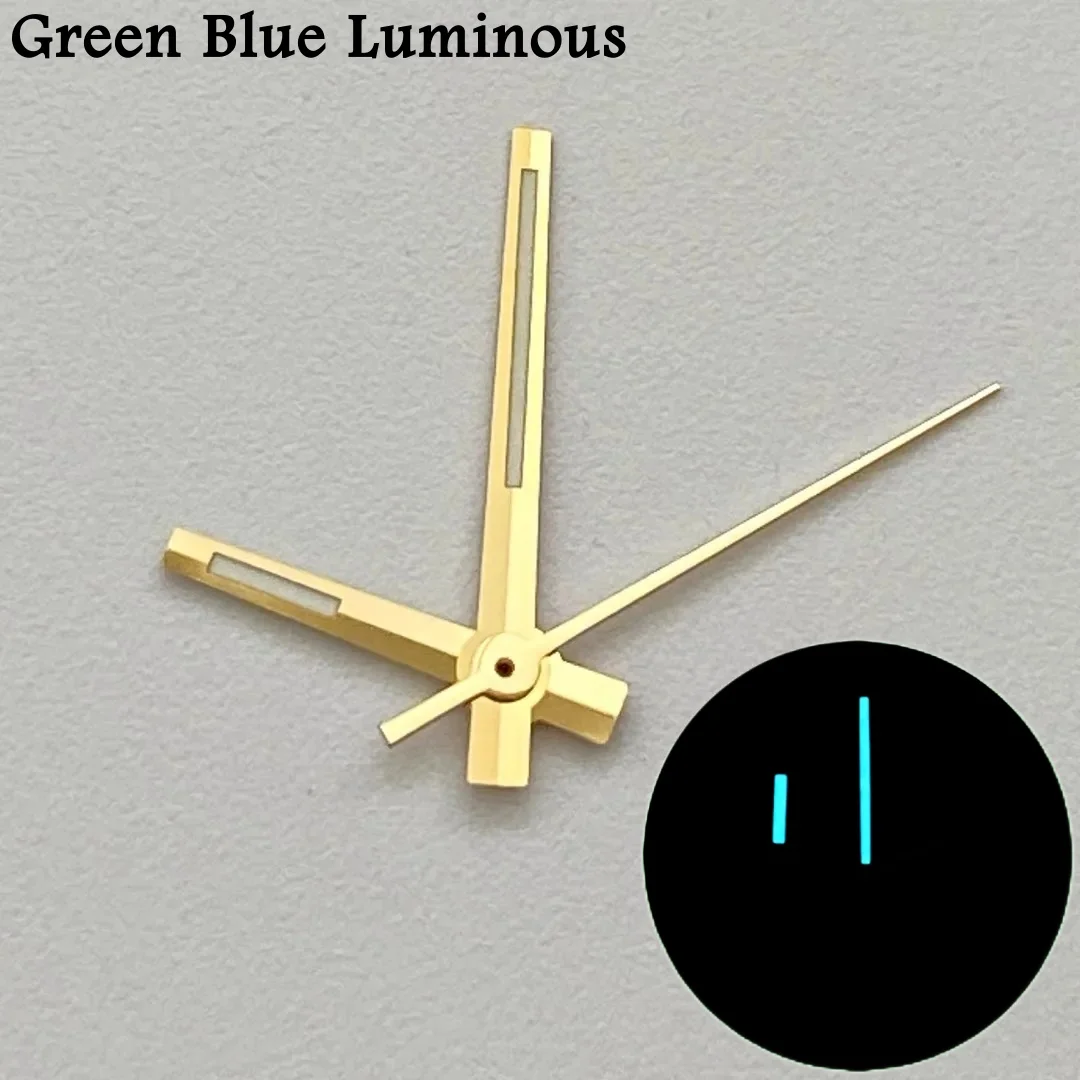 NH35 손 8mm 12mm 12.5mm 시계 손 오이스터 스타일 NH70/NH36/4R/7S 무브먼트 액세서리 용 블루 그린 빛나는 시계 포인터