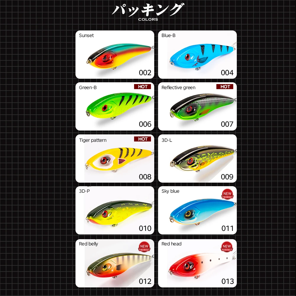 Hunthouse Jerkbait 낚시 미끼 시끄러운 소리 연필 미끼 파이크 미끼 느린 싱킹 인공 115mm145mm Wobblers Pesca Leurre Perch