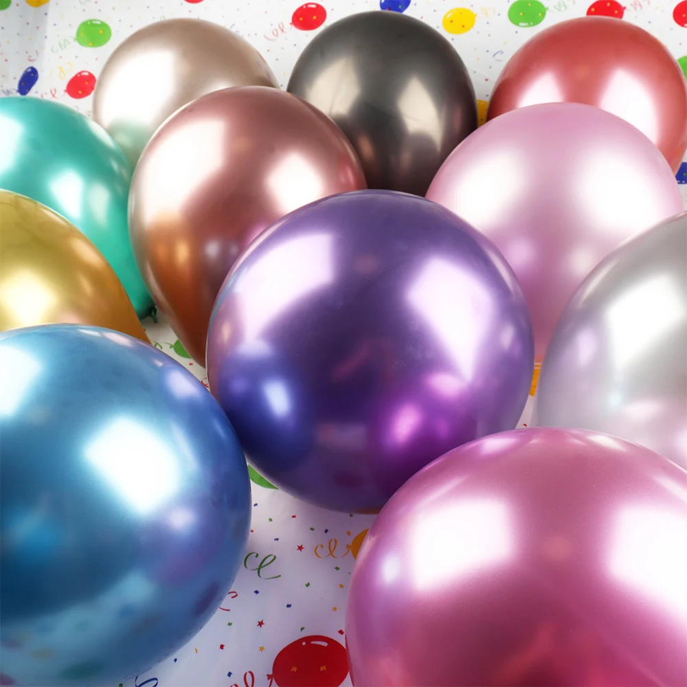 10 인치 금속 풍선 10/20/50pcs 골드 실버 믹스 풍선 생일 축하 장식 웨딩 글로브 파티 용품 졸업