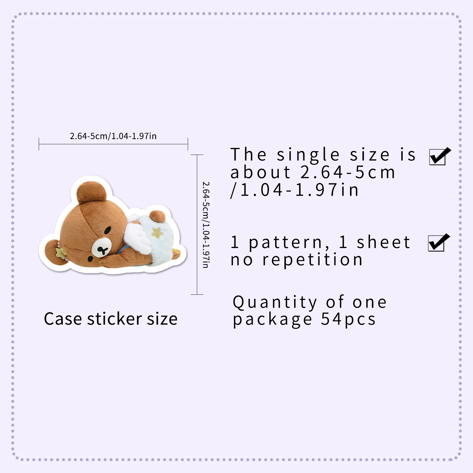 50pc 쉬운 곰 시리즈 만화 귀여운 낙서 스티커 가방 노트북 스케이트 보드 맞춤 스티커