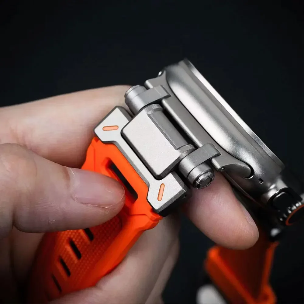 Apple Watch Ultra 49mm 스트랩 44mm 45mm 46mm 남성용 스포츠 스트랩 Iwatch 시리즈 10 9 8 7 6 5 Se 럭셔리 팔찌 용 싱글 투어 밴드