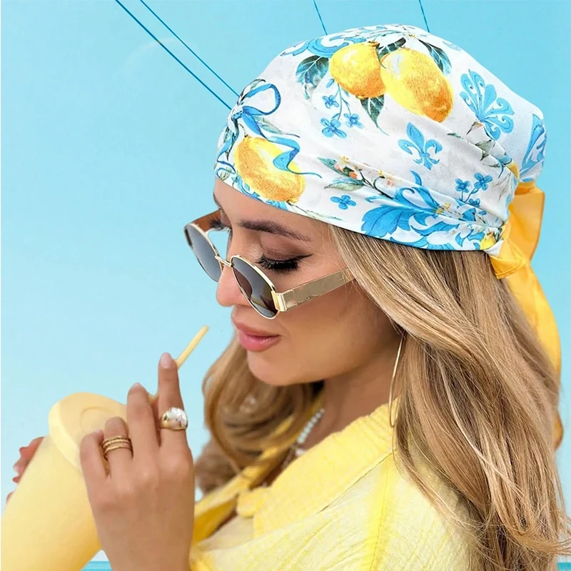 머리 스카프 여성 럭셔리 브랜드 스퀘어 실크 풀라 새틴 두건 여름 소프트 Neckerchief Hijab 헤어 스카프 여성용