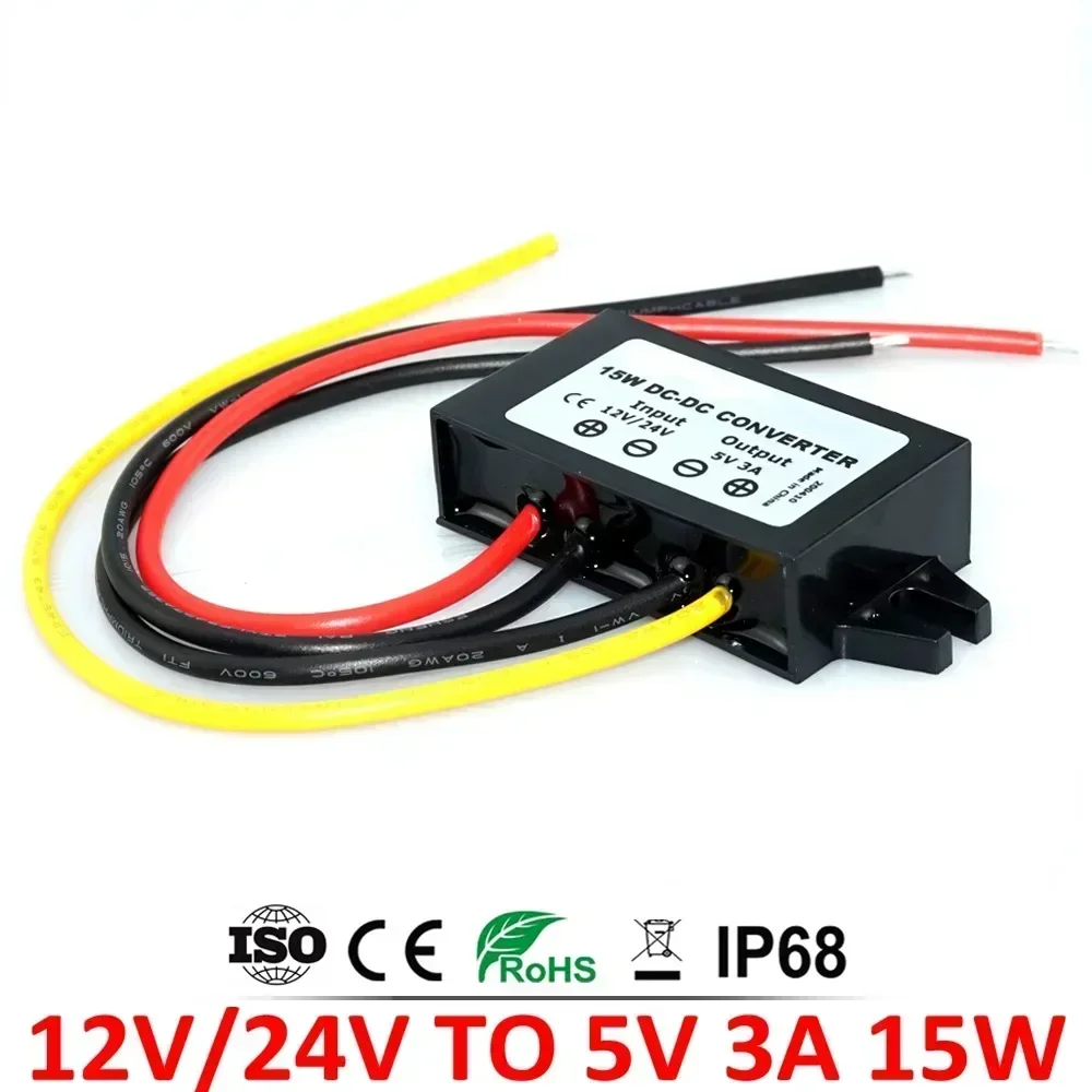 스텝 다운 DC DC 전력 컨버터, 버크 5 V 스위칭 전원 공급 장치, 자동차 LED용, 12 V 24V-5 V 5A 3A 10A, 8-36V