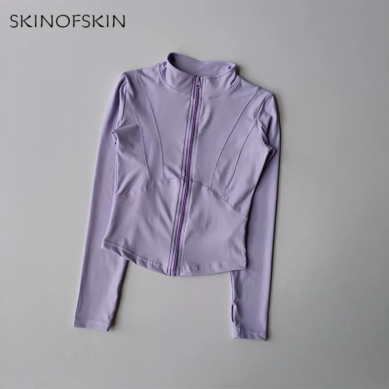 새로운 요가 코트 여성 전문 속도 건조 스포츠 러닝 및 사이클링 코트 티셔츠 의류 긴 소매 피트니스 탑 슈트