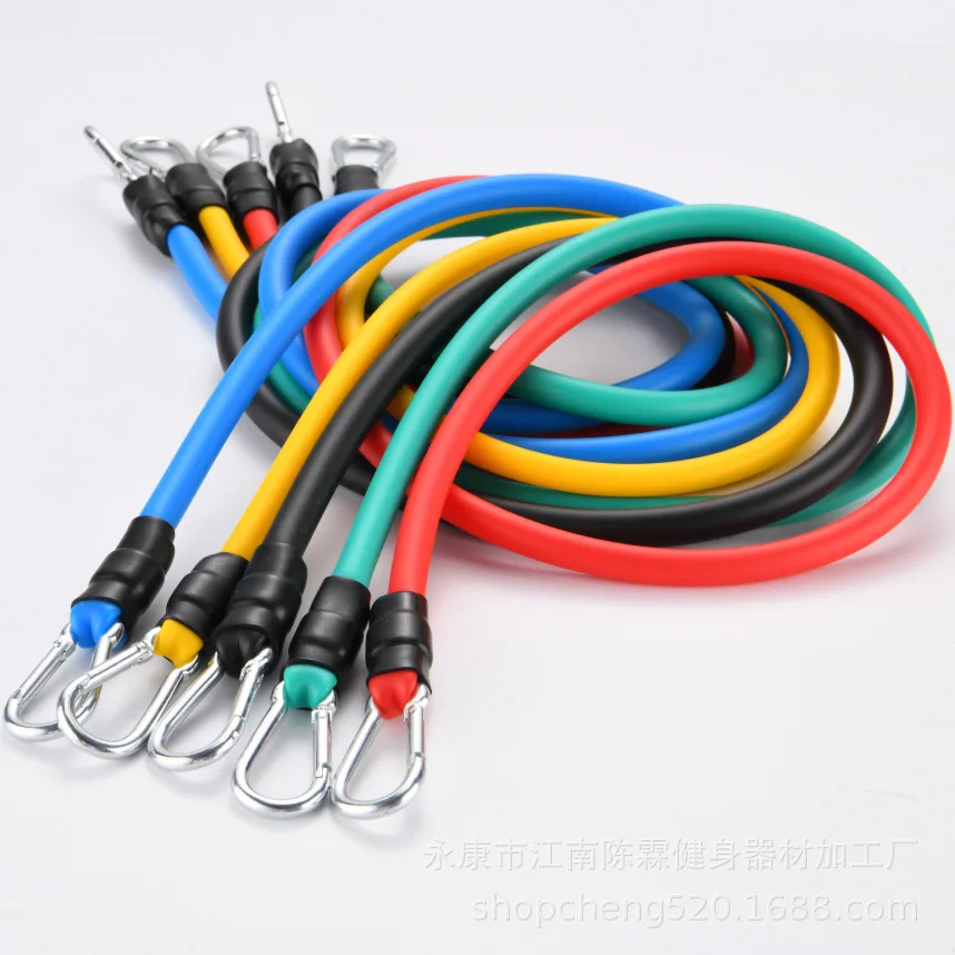 10-14 개/대 끌어 오기 밧줄 보디 빌딩 저항 밴드 세트 다기능 텐셔너 양복 근육 훈련 벨트 탄성 밴드
