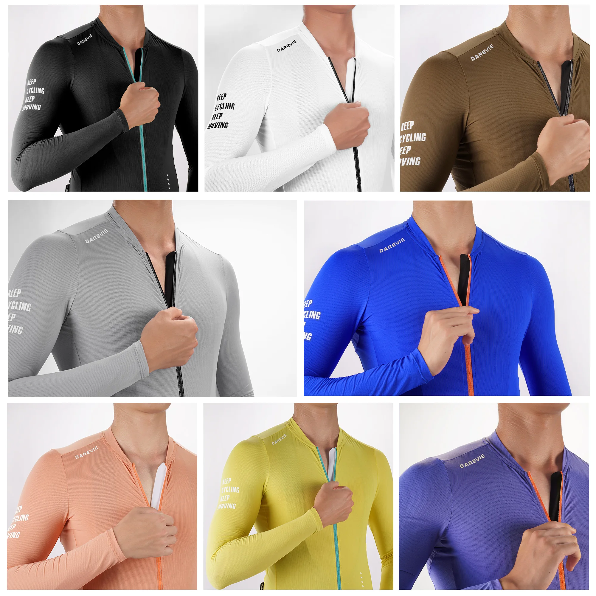 DAREVIE UV 방지 프로라인 사이클링 저지, SPF 50 +, 미끄럼 방지, 남성 사이클링 Maillot, 쿨 테크놀로지, 빠르게 건조되는 여성 의류