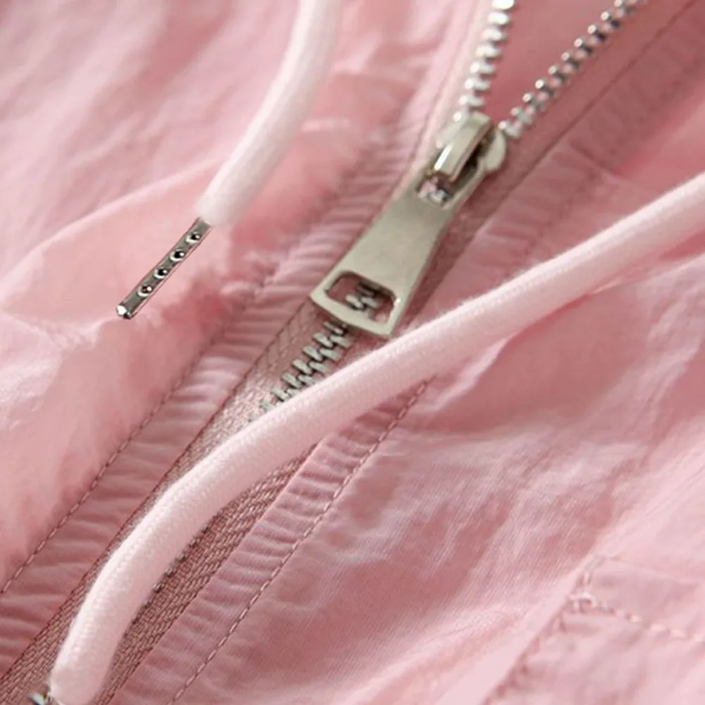 심플한 얇은 자외선 차단 의류, 루즈한 여름 긴팔 재킷, 방수 속건성 여성 코트, 야외 스포츠