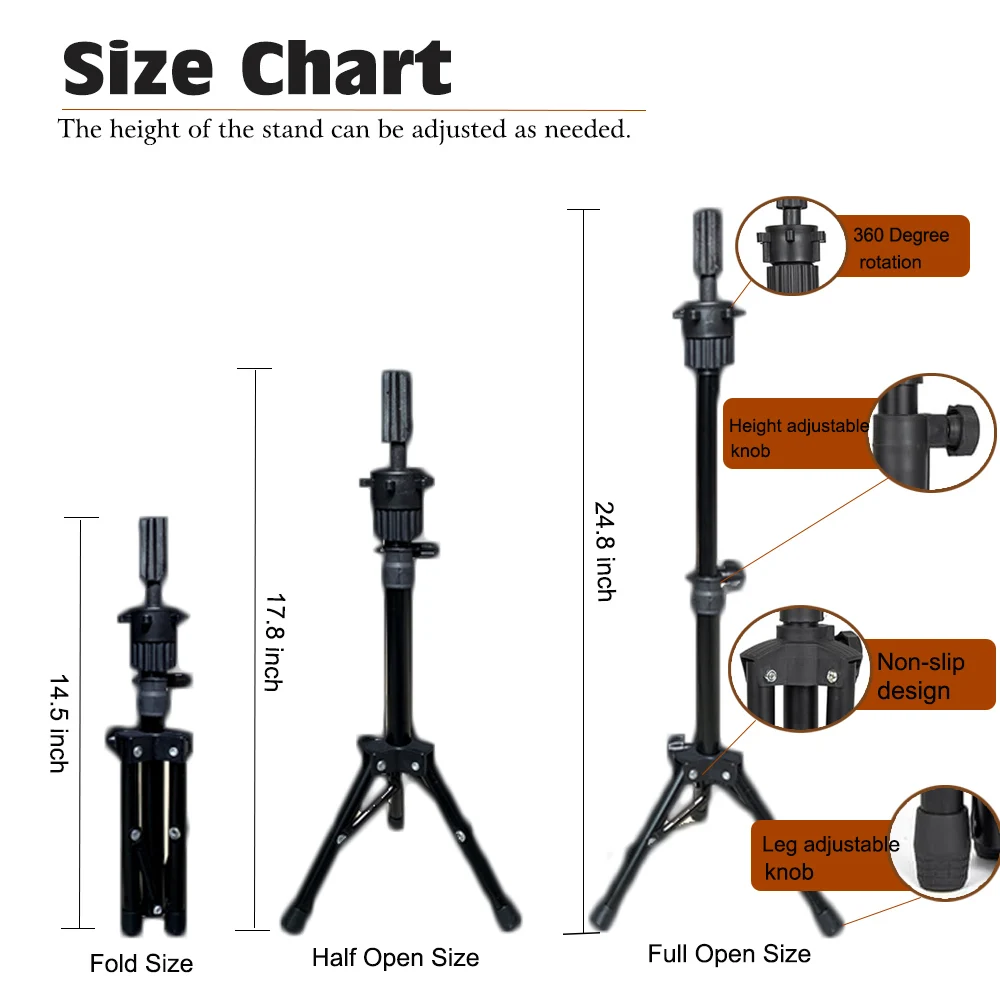 21 인치 23 인치 가발 머리 마네킹 머리 가발 스탠드, 가발 용 Manikin 캔버스 헤드 핀으로 디스플레이 만들기